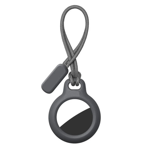 Protective Cover for AirTag Anti-lost Tracker ABS Anti-scratch Case with Strap - Black - 1