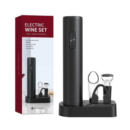 KLT VBGS-KB1-60201 5-in-1 Electric Wine Opener Set (Style A, Batteries Not Included) - 1