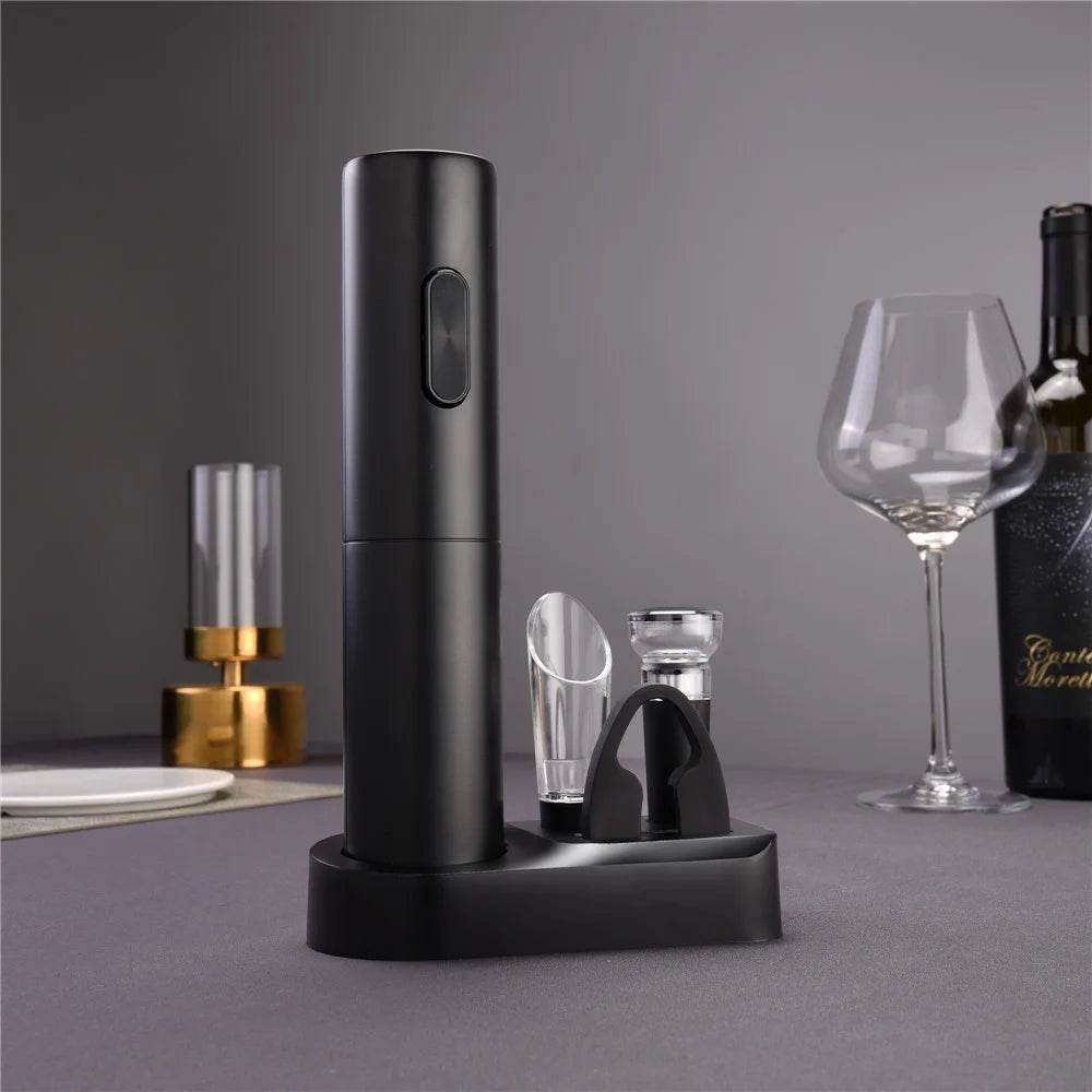 KLT VBGS-KB1-60201 5-in-1 Electric Wine Opener Set (Style A, Batteries Not Included) - 5