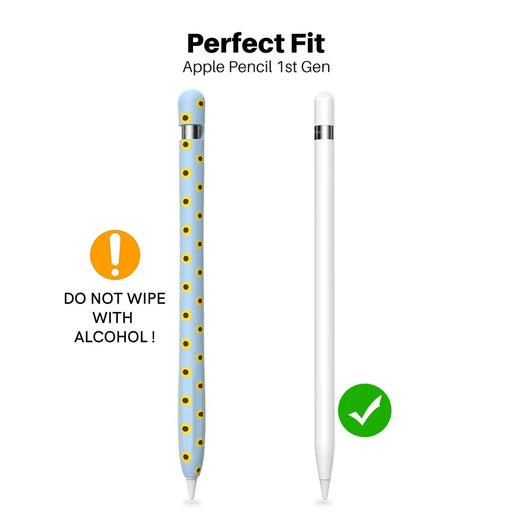AHASTYLE PT93SF For Apple Pencil (1st Generation) Silicone Sleeve Sunflower Pattern Skin-touch Cover - Blue - 2
