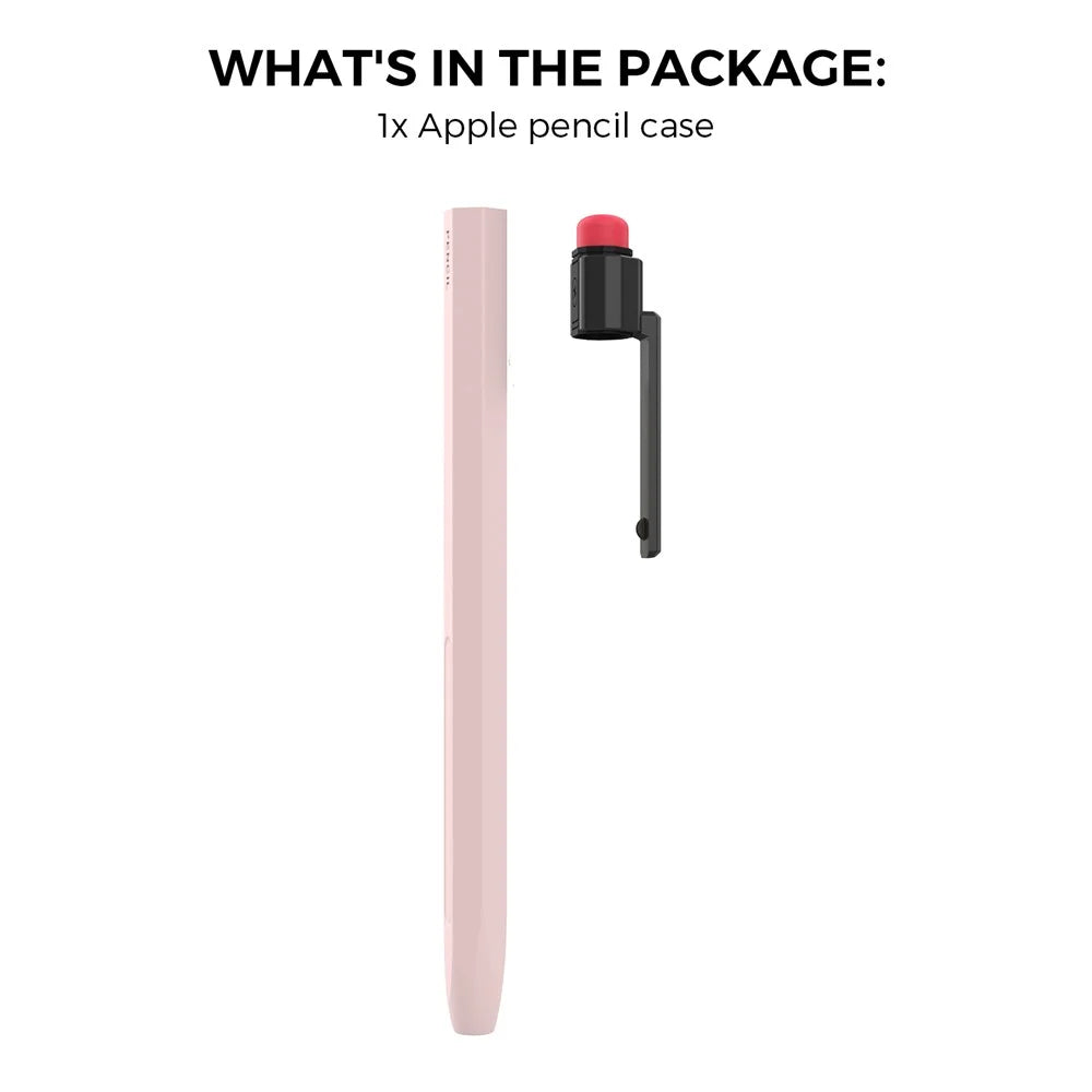 AHASTYLE PT180-2-K For Apple Pencil Pro / Pencil (2nd Generation) Retro Silicone Sleeve Stylus Pen Protective Cover - Pink - 7