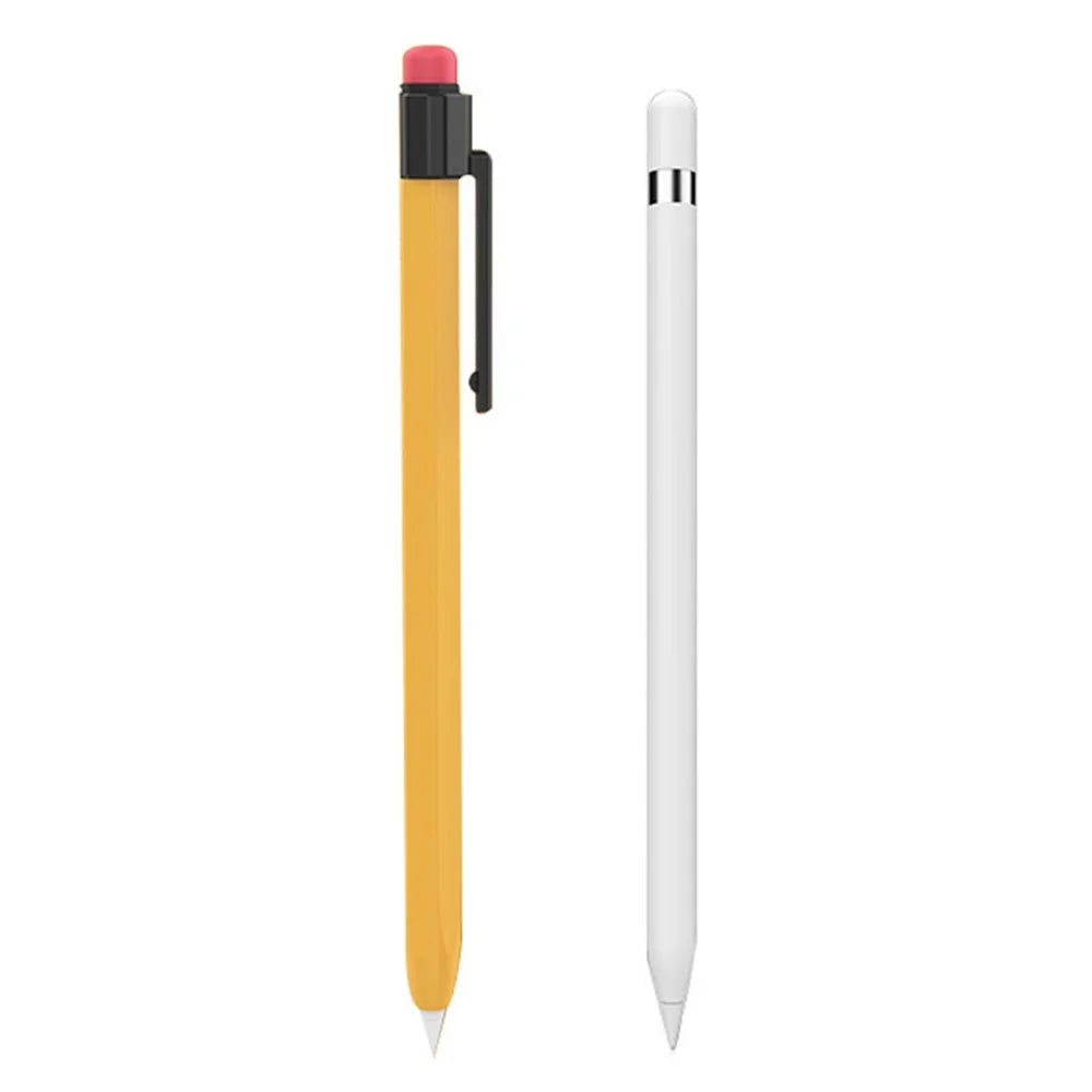 AHASTYLE PT180-1-K For Apple Pencil (1st Generation) Sleeve Stylus Pen Retro Case Silicone Protective Cover - Yellow - 1