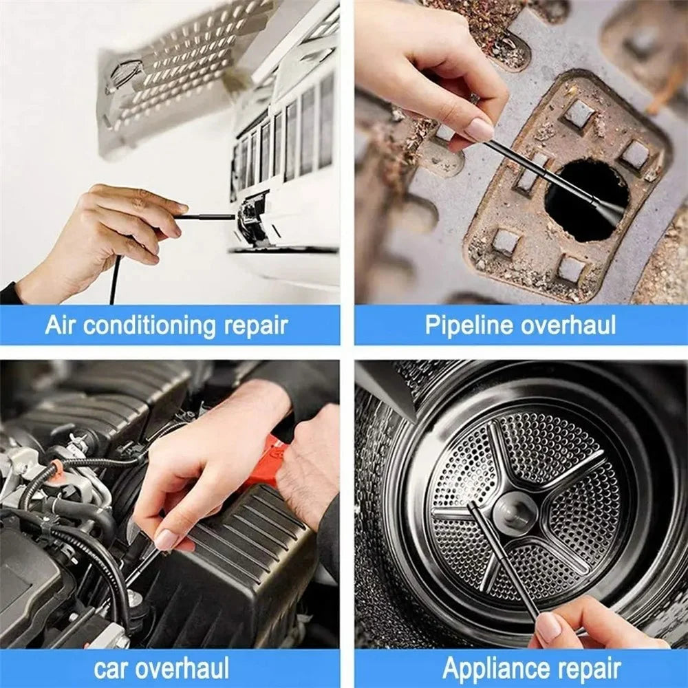 NK-5001Pro 3m Waterproof Endoscope Camera with Light 5.5mm 1080P HD Borescope with 6 LED Lights - 5