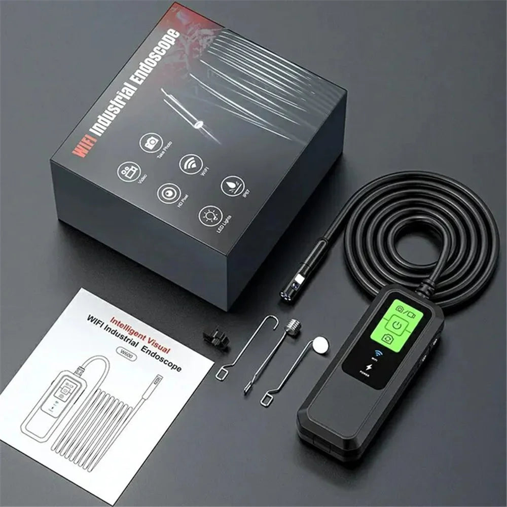 W600 1m Hard Wire 8mm Dual Lens Endoscope 2.0MP 1080P Inspection Camera HD Industrial Borescope - 7
