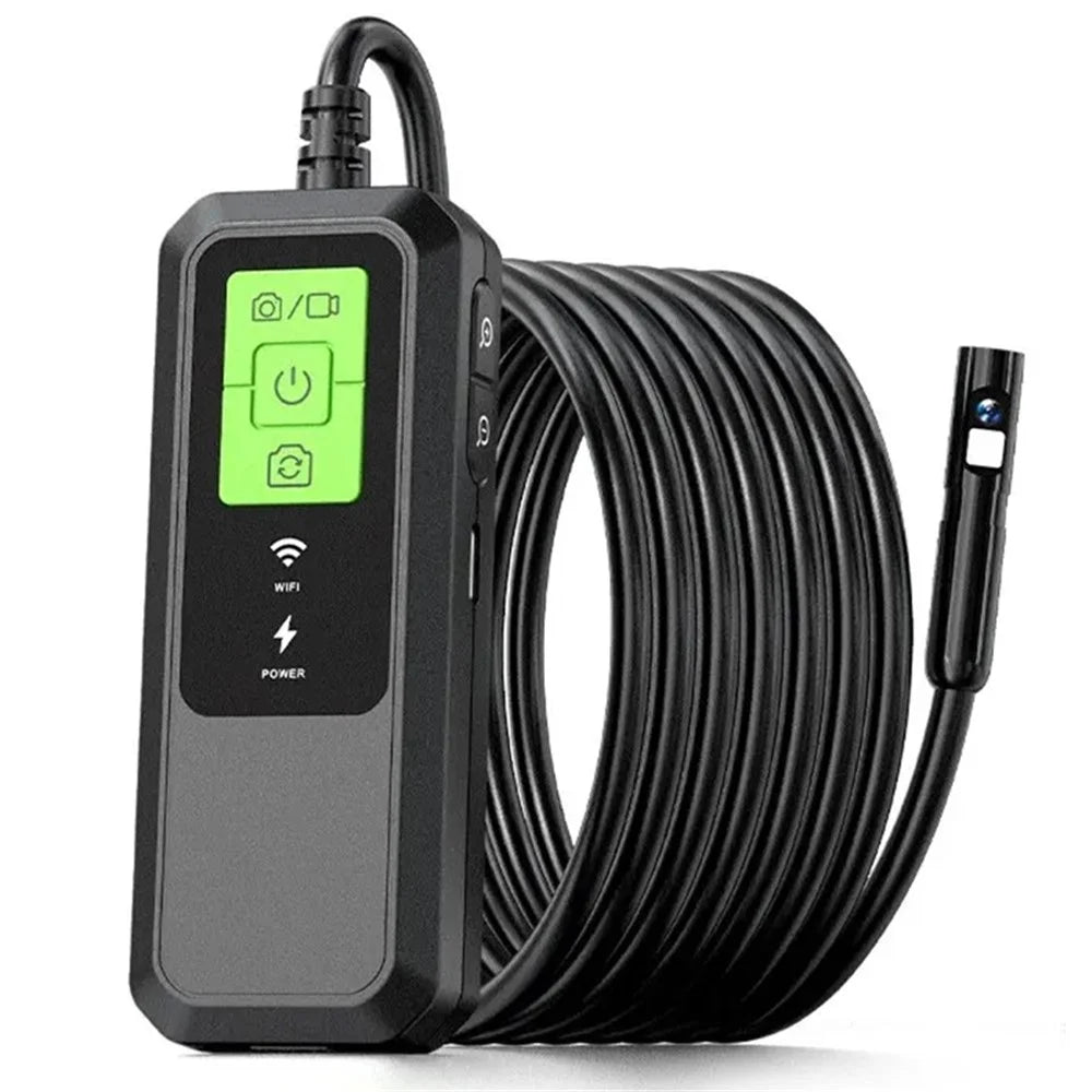 W600 8mm Dual Lens Endoscope 2.0MP 1080P HD Inspection Camera WiFi Industrial Borescope, 5m Hard Wire - 1