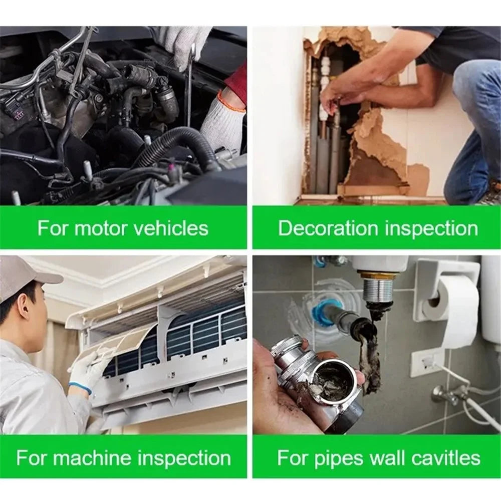 W600 8mm Dual Lens Endoscope 2.0MP 1080P HD Inspection Camera WiFi Industrial Borescope, 5m Hard Wire - 6