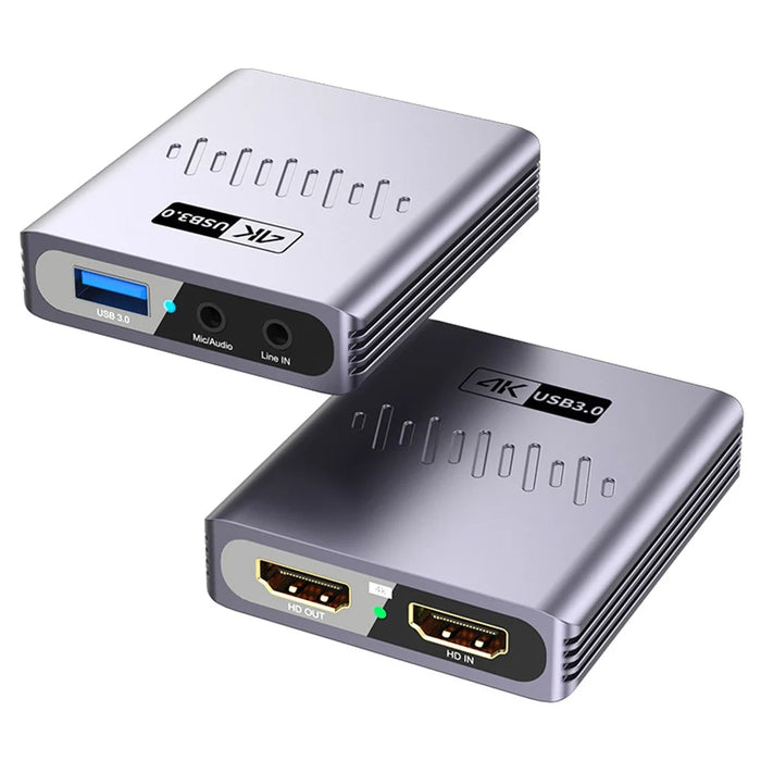 HC-V9 USB3.0 4K HD Video Capture Card 1080P HD Game Live Streaming Recording Adapter - 1