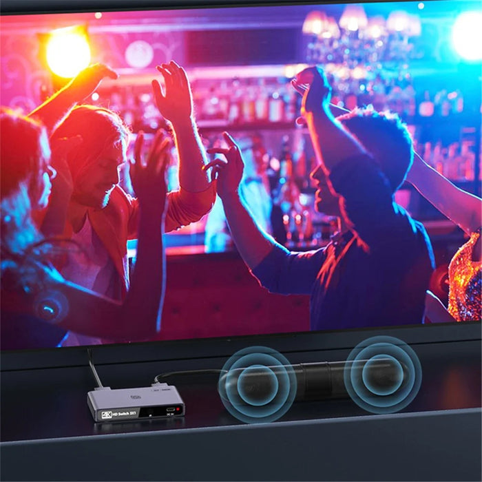 Q301 3 Input 1 Output HD Switcher 4K / 60hz HD Video Aluminum Alloy Adapter - 6
