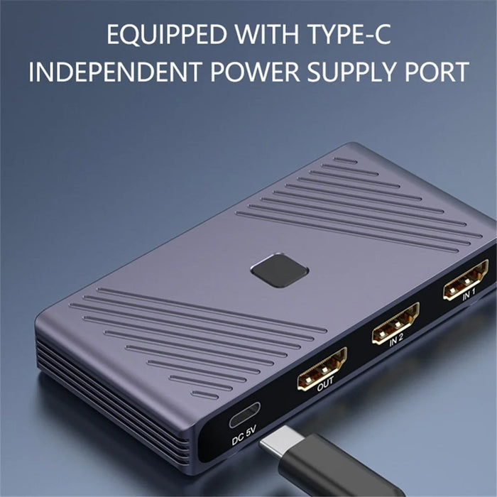 Q802 8K HD Video Splitter HDR 2 In 1 Out Mirror Screens Video Transfer Adapter - 4