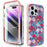 AHASTYLE WE13 For iPhone 14 Pro Max Case Pattern IMD PC+TPU Phone Cover Built-In Screen Protector - Bohemia - 1