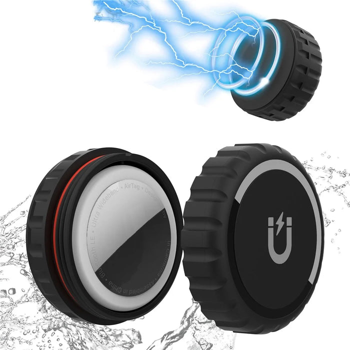 For Apple Airtag Bluetooth-compatible Tracker Adhesive Waterproof PC Protective Case - 3