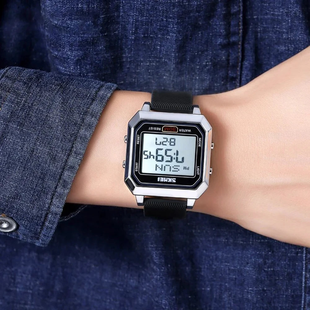 SKMEI 2150 Children Luminous Electronic Watch 30m Waterproof Outdoor Wrist Watch - Black - 4