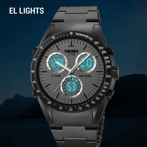 SKMEI 2109 Student Sports Watch Luminous Wrist Bracelet with TPU Strap - Black - 2