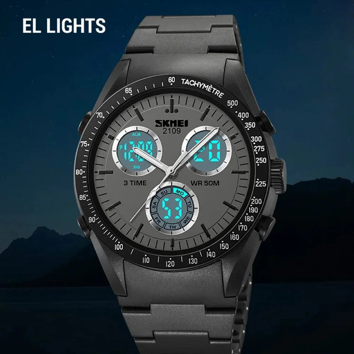 SKMEI 2109 Student Sports Watch Luminous Wrist Bracelet with TPU Strap - Black - 2