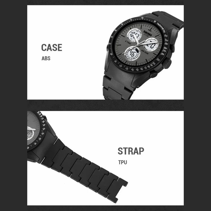 SKMEI 2109 Student Sports Watch Luminous Wrist Bracelet with TPU Strap - Black - 4