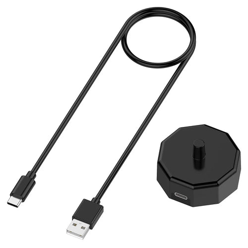Toothbrush Charger for Braun Oral-B Wireless Charging Base with USB to Type-C Cable - Black - 1