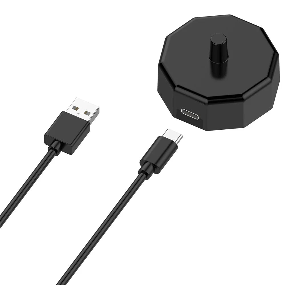 Toothbrush Charger for Braun Oral-B Wireless Charging Base with USB to Type-C Cable - Black - 4