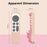 AHASTYLE PT154 Silicone Case for Apple 4K TV Gen 6 / Gen 7 Remote Cartoon Crocodile Protective Cover - Pink - 6