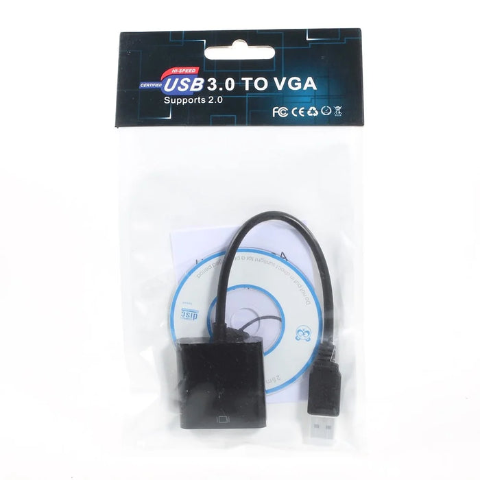 Super Speed Male USB 3.0 to Female VGA External Graphics Adapter Cable - 1