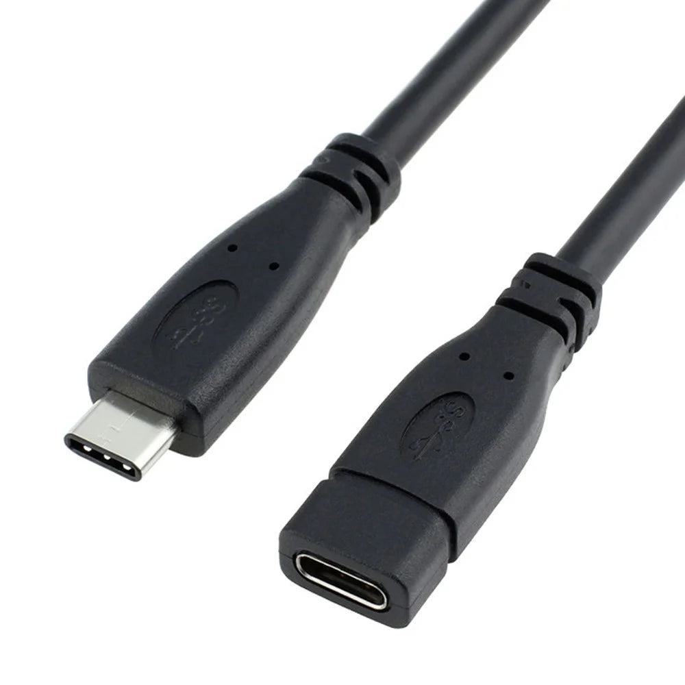 USB 3.1 Type C Male to Female Extension Data Cable for Macbook Tablet Mobile Phone - 1