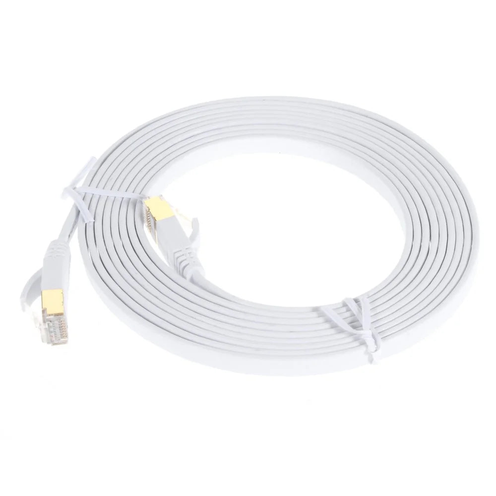 3m CAT-7 10 Gigabit RJ45 Ethernet Network Cable Flat Cord Patch Cable - 1