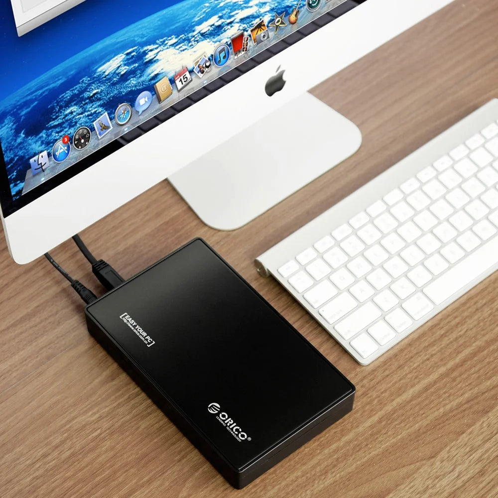 ORICO USB3.0 3.5-inch External Hard Drive HDD Enclosure SATA I / II Interface (3588US3) - Black - 5