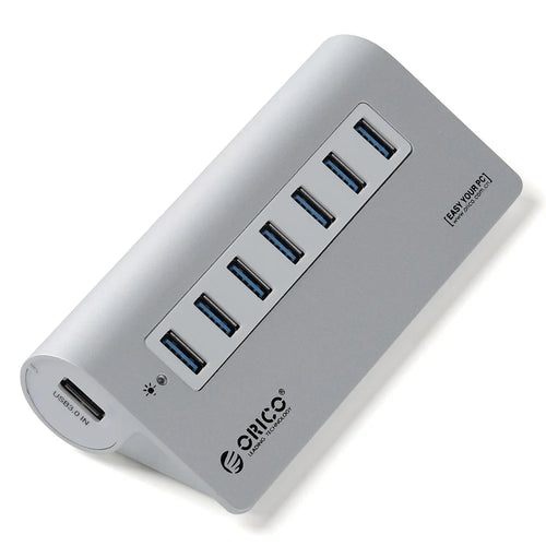 ORICO Aluminum 7 Ports USB 3.0 Hub with USB 3.0 Cable (M3H7) - Silver - 1