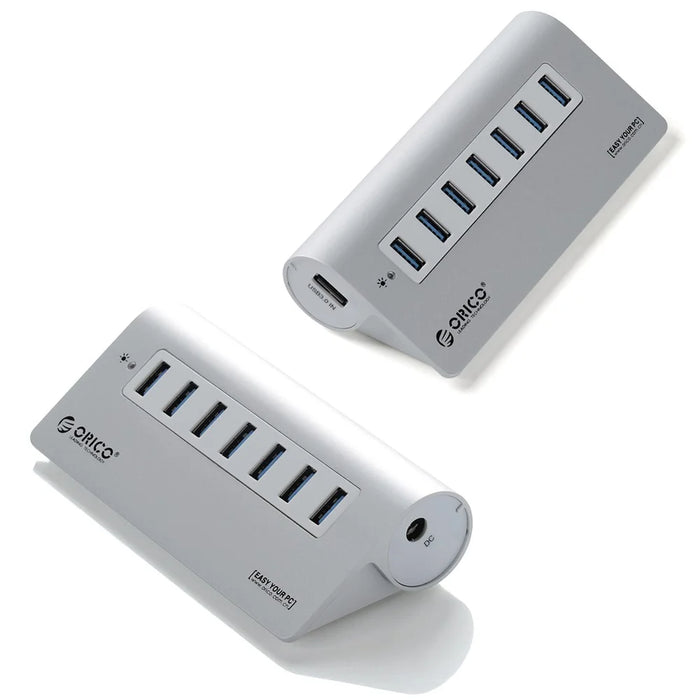 ORICO Aluminum 7 Ports USB 3.0 Hub with USB 3.0 Cable (M3H7) - Silver - 6