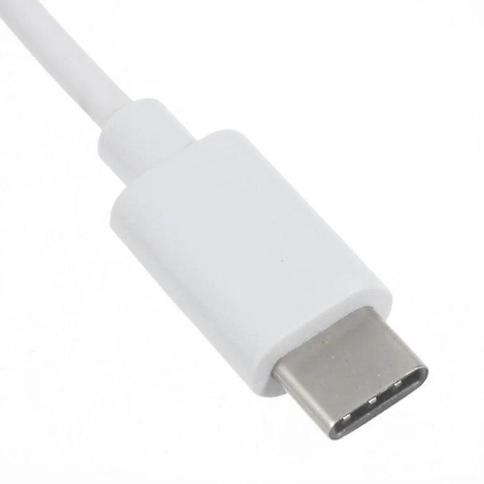 USB 3.1 Type C to 3-Port USB 2.0 Hub with Gigabyte Ethernet Adapter for Apple New MacBook 12-inch - White - 3