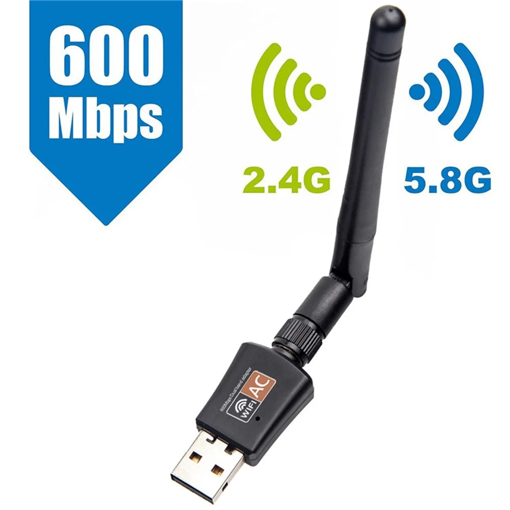 AC600M Dual Band 2.4G/5G USB Wifi Antenna Adapter USB WiFi Network Dongle - 2