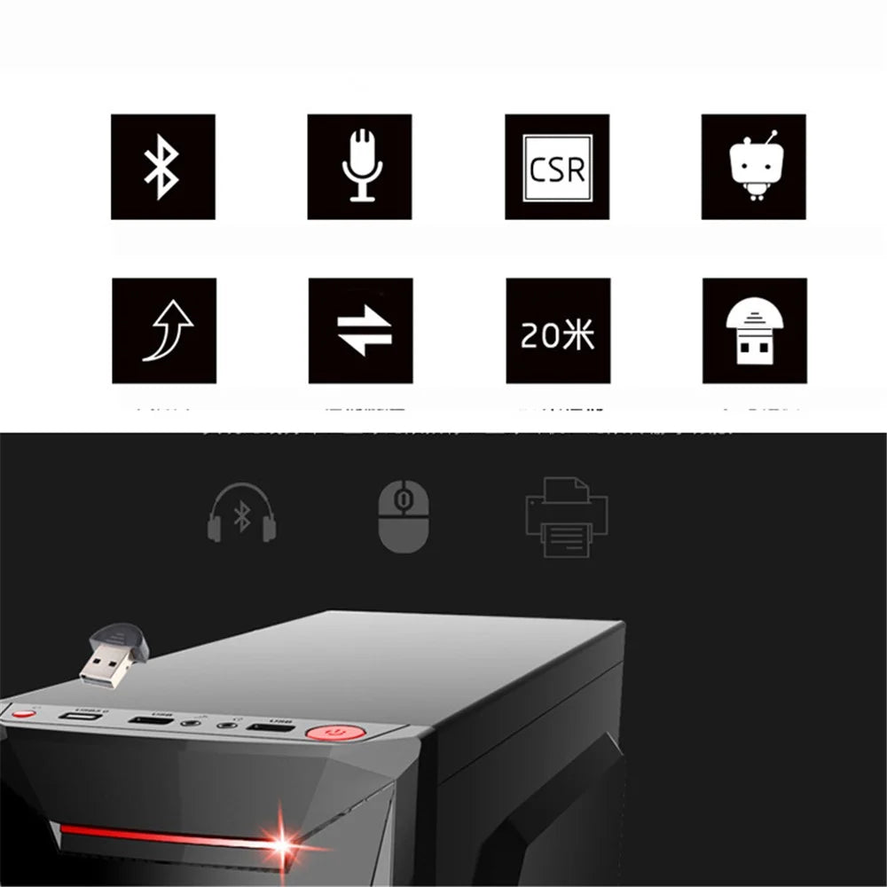 KR98DU Wireless USB Bluetooth-compatible Adapter Bluetooth-compatible V4.0 Audio Receiver - 7