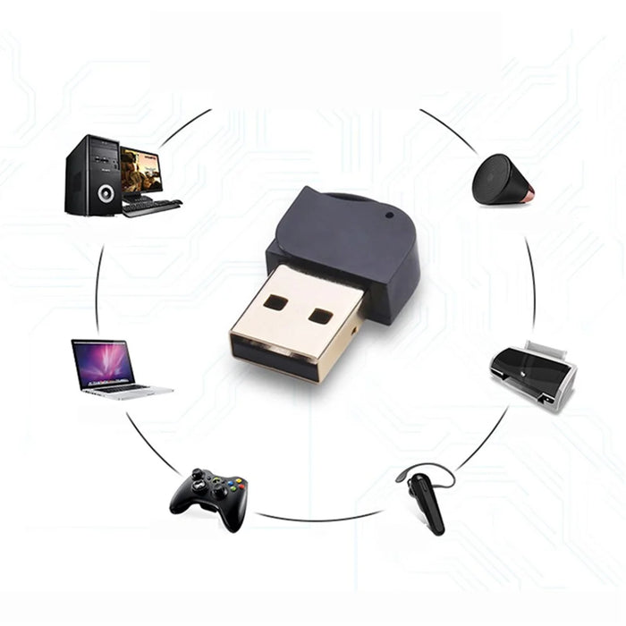 KR11BL Bluetooth-compatible V4.0 Audio Receiver Wireless USB Bluetooth-compatible Adapter 20m Transmission Distance - Black - 7