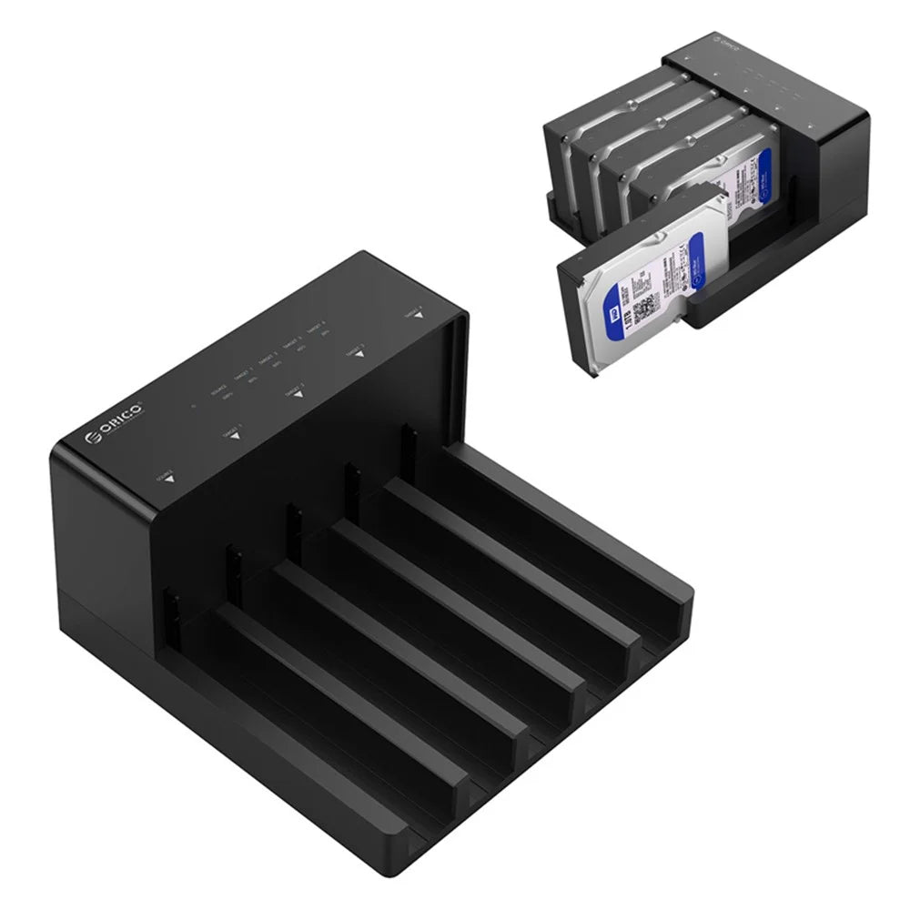 ORICO 6558US3-C 5 Bay 2.5 / 3.5 inch Hard Drive Enclosure Docking Station Offline Clone - 1