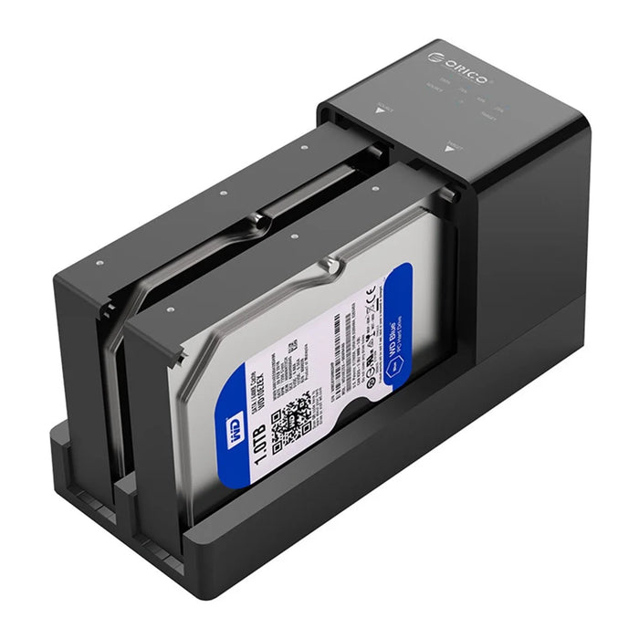 ORICO 6528US3-C 2.5 / 3.5 inch Hard Drive Enclosure 2 Bay Docking Station Offline Clone - 6