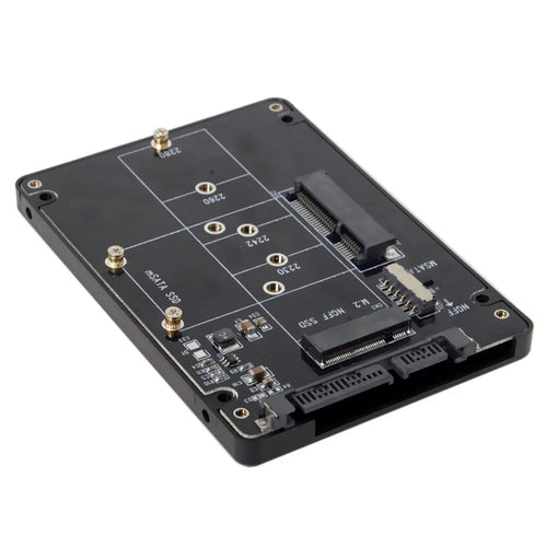 2-in-1 Combo M.2 NGFF B-key & mSATA SSD to SATA 3.0 Adapter Converter Case Enclosure - 1