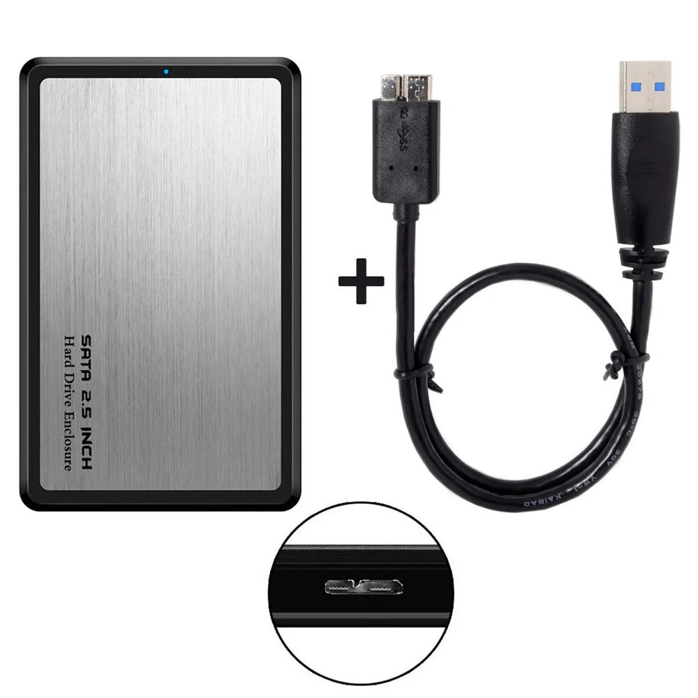 CY U3-194 USB 3.0 to 2.5-inch Hard Drive Case - Silver - 1