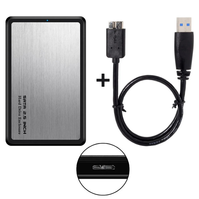 CY U3-194 USB 3.0 to 2.5-inch Hard Drive Case - Silver - 1