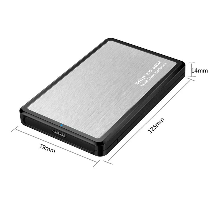 CY U3-194 USB 3.0 to 2.5-inch Hard Drive Case - Silver - 6