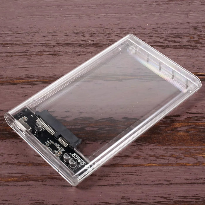 ORICO 2139U3-CR USB3.0 External Hard Disk Box Storage Case for 9.5mm 2.5 inch SATA HDD / SSD - Transparent - 3
