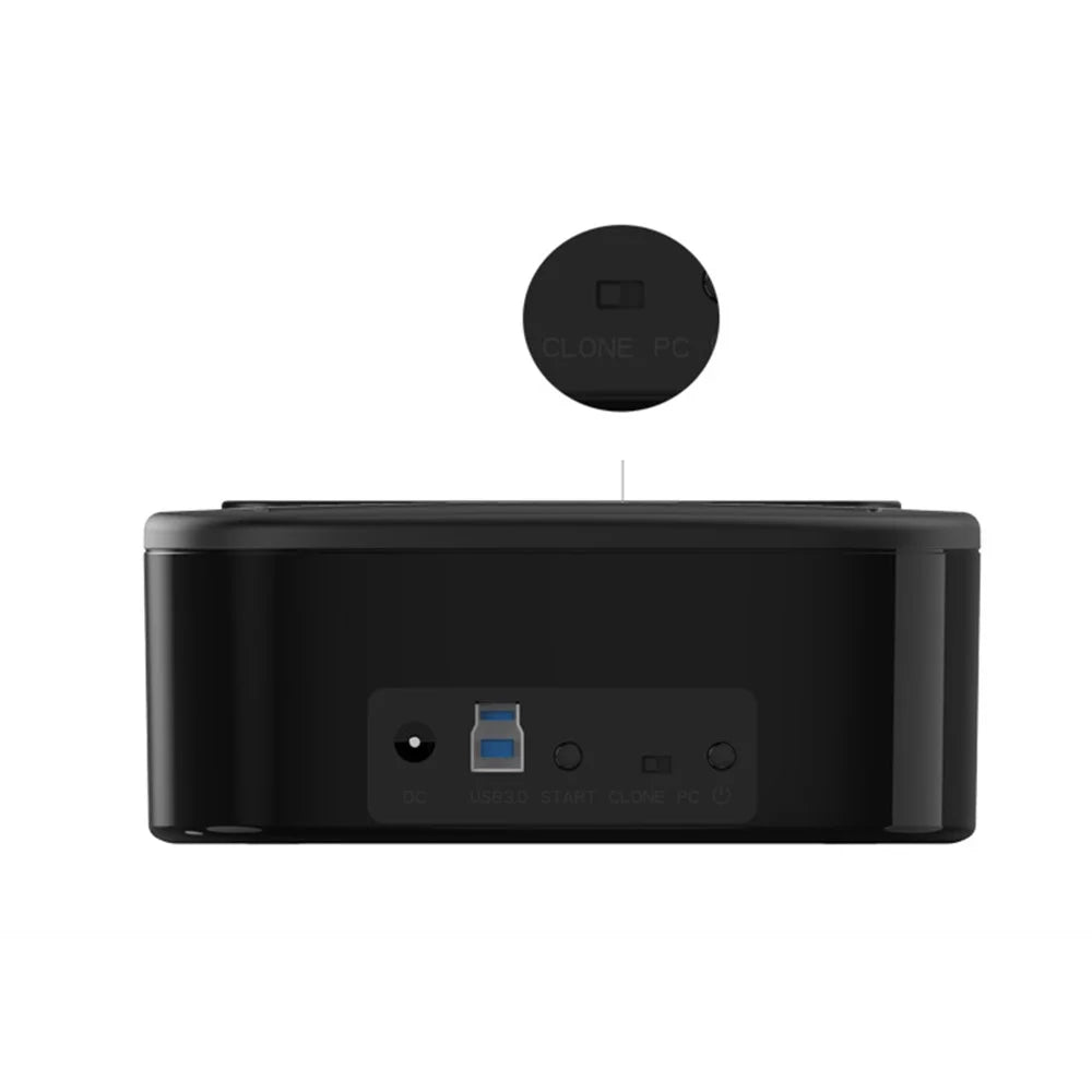 ORICO USB 3.0 SATA Dual-bay Hard Disk Drive Docking Station Enclosure Case for 2.5"/3.5" SDD HDD with Offline Clone Function (6228US3-C) - EU Plug - 5