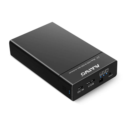 MAIWO K25682 Tool Free USB3.0 Dual Bay 2.5 inch SATA Hard Drive RAID Enclosure Case - Black - 2
