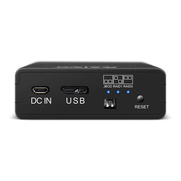 MAIWO K25682 Tool Free USB3.0 Dual Bay 2.5 inch SATA Hard Drive RAID Enclosure Case - Black - 4