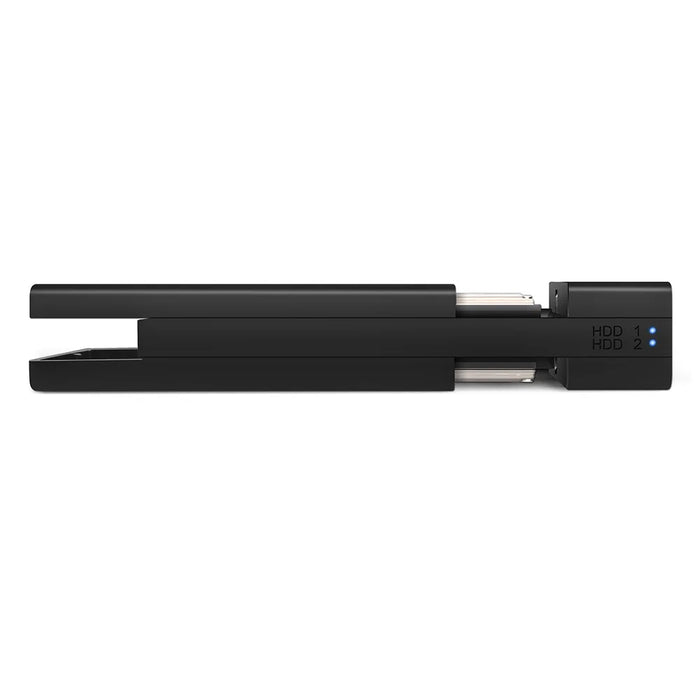 MAIWO K25682 Tool Free USB3.0 Dual Bay 2.5 inch SATA Hard Drive RAID Enclosure Case - Black - 6