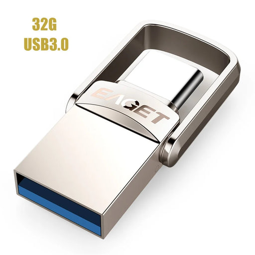 EAGET CU20 Flash Drive Waterproof Shockproof 2 in 1 USB 3.0 + Type C 3.1 U Disk - 32GB - 1