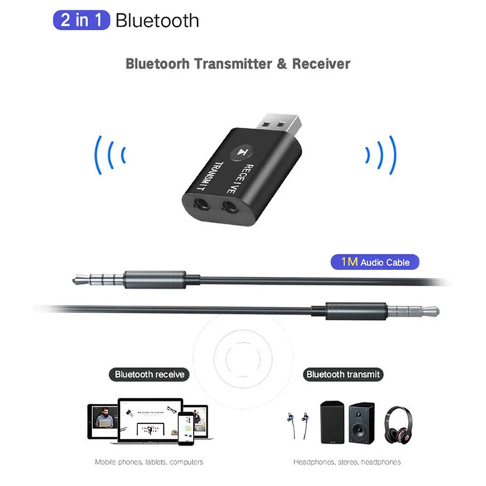 YET-TR6 USB Bluetooth-compatible Transmitter Receiver 2 in 1 Adapter - 3