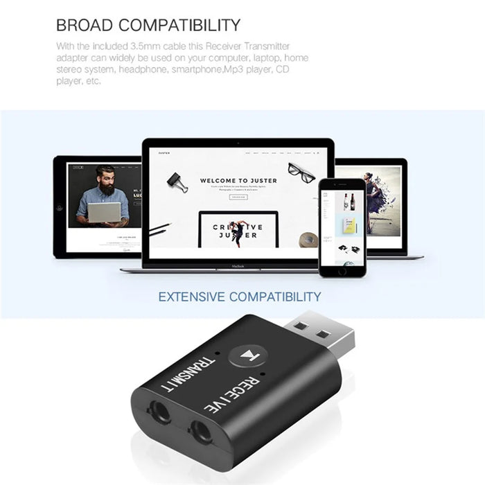 YET-TR6 USB Bluetooth-compatible Transmitter Receiver 2 in 1 Adapter - 5