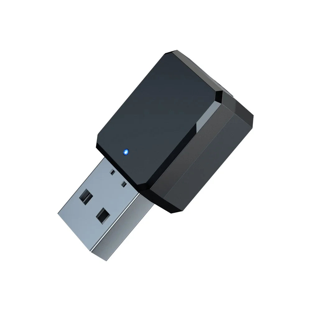KN318 Bluetooth-compatible 5.1 Audio Receiver Dual Output AUX USB Stereo Car Bluetooth-compatible Hands-free Calling - 1