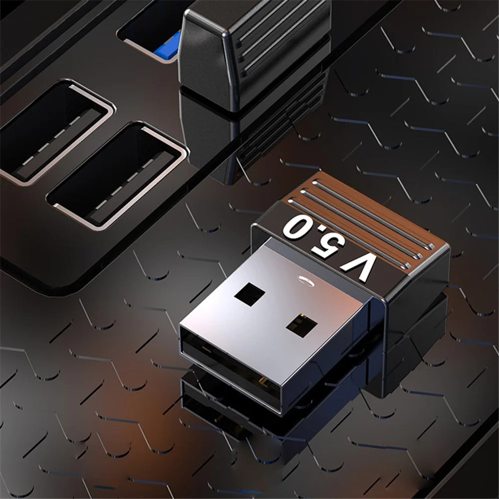 T83 USB Bluetooth-compatible 5.0 Transmitter Wireless Connection PC Speaker Headset Audio Adapter for Music Voice Calls - 2