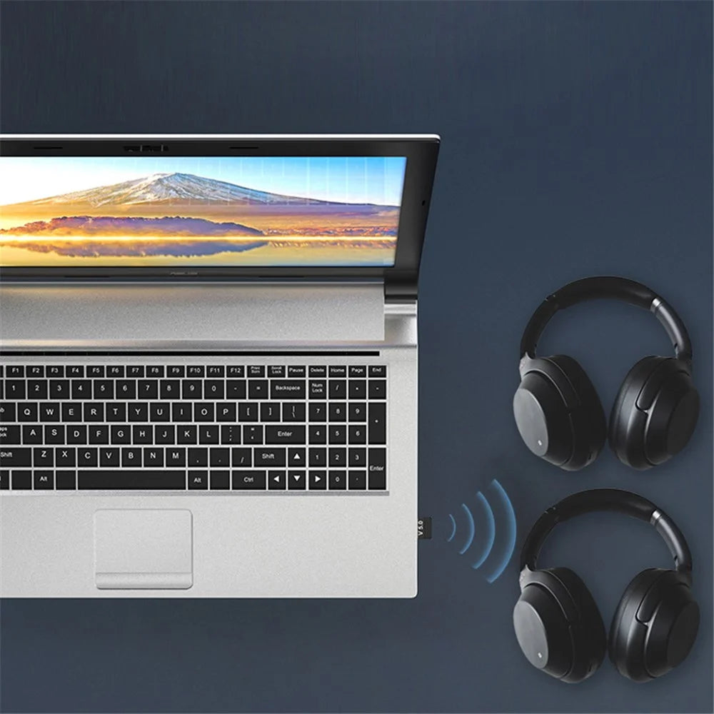 T83 USB Bluetooth-compatible 5.0 Transmitter Wireless Connection PC Speaker Headset Audio Adapter for Music Voice Calls - 4