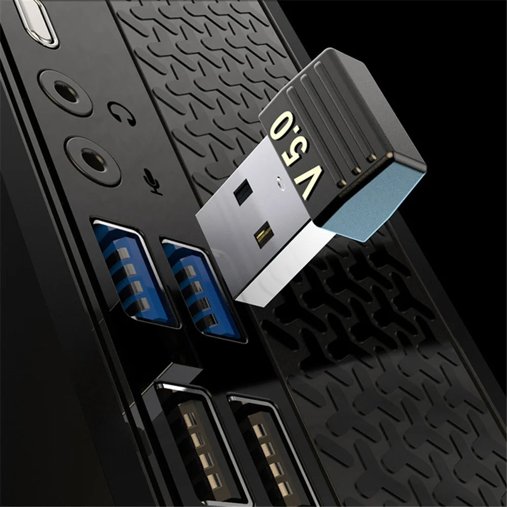 T83 USB Bluetooth-compatible 5.0 Transmitter Wireless Audio Connection PC Adapter for Music Game - 5